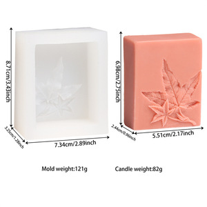 Maple Leaf <b>Silicone</b> Soap Mold 3D Embossed Autumn Leaf Soap <b>Mould</b> for Handmade Soap Making DIY Craft Mold for Gifts Home Decor - Product Image 3