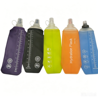 Gourde souple pliable en TPU pour la course à pied, bouteille d'eau souple et pliable pour sac d'hydratation, cyclisme, marathon, course à pied