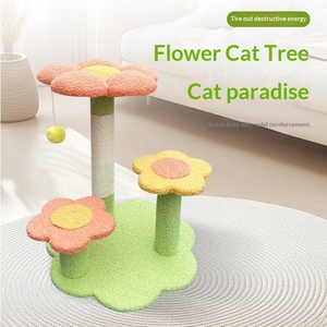 बड़ी बिल्लियों के लिए गर्मी के बाद एकीकृत बिल्ली खरोंच के साथ तीन-परत sial फूल बिल्ली चढ़ाई फ्रेम - Product Image 3