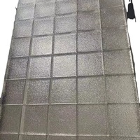 Solid Figured Glass Block Transparent Rectangle Ultra White Crystal Glass Brick Bathroom Partition Wall Foyer Screen