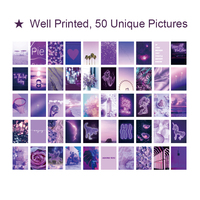   Top 1 ! !! Kit de collage mural 50 paquets, kit de collage photo esthétique bohème pour la décoration murale, décoration de chambre esthétique pour filles