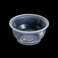 Aangepaste 105mm wegwerp PP transparante ronde beker met lekbestendig deksel voor het verpakken van sauzen, ketchup en fruitsalade