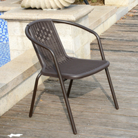Petite table à manger ronde pour l'extérieur avec dessus en verre trempé Table de bistro pour balcon Matière plastique enduite de poudre