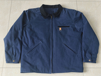 Blouson de Travail en Denim Indigo pour Homme, 100% Coton, Style Vintage, avec Anneau en D, Matelassé Diamant, Logo Frontal, Automne, OEM