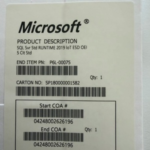 SQL <span class=keywords><strong>Server</strong></span> <span class=keywords><strong>2019</strong></span> Edición Estándar, Paquete de DVD, Activación en Línea, CAL Ilimitado para Núcleos, Inglés, en Stock - Product Image 2