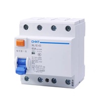 CHINT NL1E-63 63A-400V Boîte de distribution en plastique 400V Équipement électrique Protecteur de fuite Disjoncteurs miniatures durables Puissance