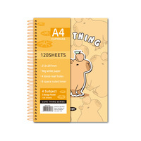 Cahier à spirale à couverture rigide mignon cahiers d'école de bureau A4 sublimation Journal cahiers à spirale cahiers 200 pages pour étudiants