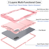 Silicone PC Hybrid Armor Funda Para Tablette pour Honor Pad X9 Tablette Couverture Arrière Avec Béquille