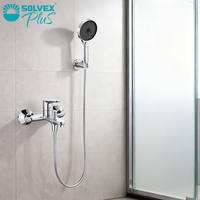SOLVEX Diskon 6% Unit Mixer Shower Tak Terlihat dengan Jet Pijat Hujan Lembut, Fungsi Pause, Slide Bar, Desain Modern, Lapisan Krom