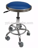 Chaise mobile YP-0009 de tabouret de laboratoire de chimie d'acier inoxydable avec la chaise matérielle de technicien de laboratoire de roues/PU/chaise antistatique