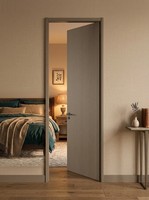 Porte intérieure TH50 en aluminium et bois, feuille de porte de 50 mm remplie de graphène, cadre en alliage d'aluminium, taille personnalisée pour chambre et appartement