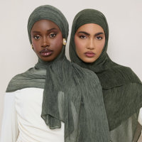 Nuevo Hiyab Musulmán Premium Transpirable y Suave al Tacto, de Rayón, Viscosa y Modal, Texturizado, Liso, para Uso en Exteriores