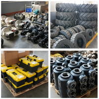 Chariot élévateur électrique haute performance de 3 tonnes, batterie au lithium, mât à 3 niveaux et hauteur de levage optionnelle, pneus en option pour utilisation en entrepôt