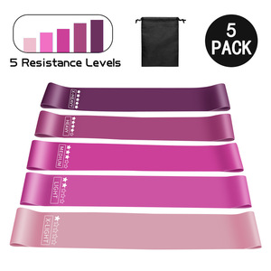 Bandes de Résistance pour Exercices – Kit Léger, Moyen, Lourd et Très Lourd en Silicone pour Fitness, Entraînement, Thérapie Physique, Étirements et Yoga - Product Image 3