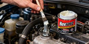 zt119 Bostik NS-168 NEVER.SEEZ Anti Seize Lubricating Adhesive Compound Regular Grade 8 LB. <b>Flat</b> Top Can for Transportation Use - Product Image 5