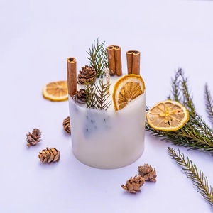 Velas Aromáticas Hechas a Mano con Cera de Soya, <span class=keywords><strong>Canela</strong></span>, Limón y Flores Secas, 210g, <span class=keywords><strong>Vela</strong></span> Perfumada Natural para Decoración del Hogar con Duración de 20-40 Horas - Product Image 2