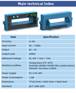Yada hội trường YDG-HSD-6 cảm biến hiện tại cảm biến DC 0-1500a 0-4V RS485 hiện tại đầu dò hiệu ứng <span class=keywords><strong>Hall</strong></span> DC hiện tại cảm biến - Product Image 6