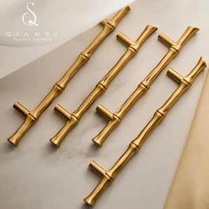 Tre Hình Dạng Đồ Nội Thất Ngăn Kéo Xử Lý Vàng Brass Lỗ Duy Nhất Núm Đồng Tủ Giày Tủ Kéo Cho Nhà Bếp Tủ - Product Image 1