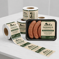 Étiquettes personnalisées pour produits surgelés (viandes, saucisses, aliments) pour supermarchés – Autocollants BOPP imperméables en PVC, écologiques et recyclables pour l'impression d'emballages