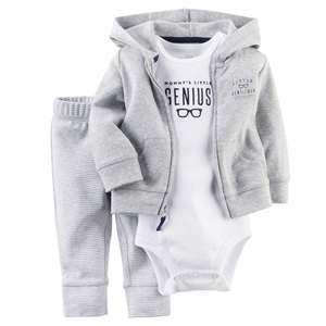 Wholesale Fashion Children Boys Girls Cotton Hooded Long Sleeve Jacket/Romper/Pants 3pcs Set Kids <b>Clothing</b> Sets Baby Clothes - Product Image 2