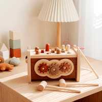 Kubus Aktivitas Kayu Beech Multi-Aktivitas Edukasi Dini Montessori Ramah Lingkungan Usia 1+ 2-4 Tahun 5-7 Tahun Beiyang