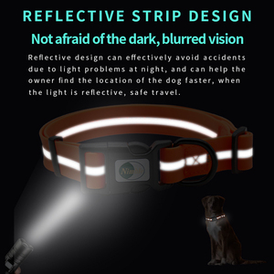 Collar de Perro Personalizado 2025, Nuevo, al por Mayor, Impermeable, Reflectante, Recubierto de PVC, con Patrón Sólido, Cinta de Nailon, Desmontable - Product Image 2