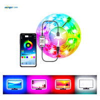 Bande LED intelligente avec application, télécommande, ruban de rétroéclairage TV, rvb 5050, 5V USB IP65, synchronisation de musique, bande lumineuse Led pour la décoration de fête à domicile