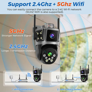 Kamera Rscamtom 12MP CMOS Lensa Ganda AI WiFi dengan Penyimpanan Cloud, Deteksi Gerakan Tiga Layar, Penglihatan Malam Berwarna Penuh, Suara 360 - Product Image 6