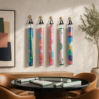 Sac de rangement transparent en PVC pour cartes de Mahjong américain, prêt à être expédié, rangement pratique, design écologique et durable