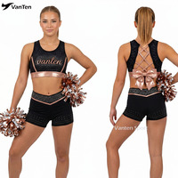 Conception personnalisée impression par sublimation danse acclamation pratique porter survêtement ensemble costume de pom-pom girl
