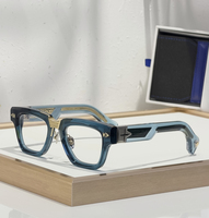 Monturas de Acetato para Corrección Visual Unisex de Primera Calidad, Monturas Ópticas Cuadradas Transparentes de Alta Calidad, Modernas