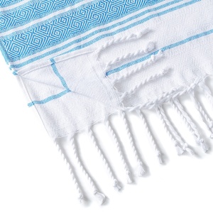 Toalla de Playa con Capucha Grande para Adultos, con Diseño de Diamantes y Logotipo Personalizado, Poncho de Surf a Rayas, Bata de Cambio de Algodón Turco - Product Image 3