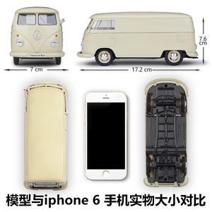 Modèle de voiture en alliage moulé sous pression Welly 1:24 S Vo lkswagen 1963 T1 <span class=keywords><strong>BUS</strong></span> en métal à collectionner - Product Image 3