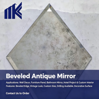 Miroirs anciens sur mesure de qualité supérieure, extra-larges, pour murs rideaux, salles à manger et salons – Verre durable et écologique