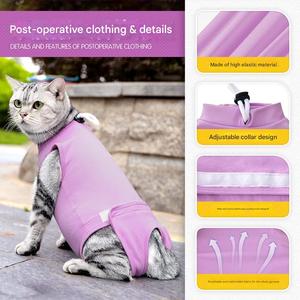 Traje de Recuperación Postoperatoria <span class=keywords><strong>para</strong></span> Mascotas 2026, Alta Elasticidad, Transpirable, Anti-lamido, <span class=keywords><strong>para</strong></span> Gatos, Traje de Recuperación de Esterilización, <span class=keywords><strong>Camisa</strong></span> de Recuperación de Cirugía <span class=keywords><strong>para</strong></span> Gatos - Product Image 5