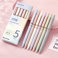 Stylo Gel Rétractable Personnalisé avec Logo, Pointe Balle Morandi 0,5 mm, Plastique, Marque Yilan, Haute Qualité, Vente en Gros, pour Bureau et École