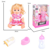 Poupée bébé Fat Boy pour jeu d'imitation, robe de princesse parlante, jouet en plastique pour enfants avec fonction clignotante, cadeau du Nouvel An
