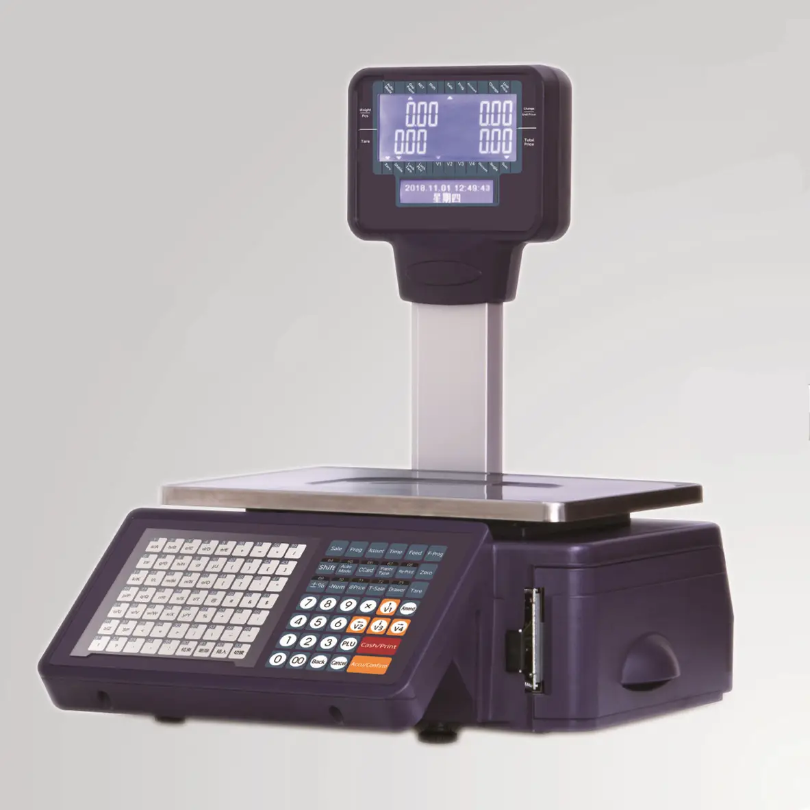 2019 15/30kg POS Systems Digital Cash Register Scales Barcode Label Printing Scale Big screen Electronic Balance