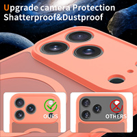 Funda Magnética de Fábrica con Acabado Mate y Tacto de Piel para iPhone 17 16 15 14 Pro Max 17 Air con Protector de Lente y Cubierta para Celular