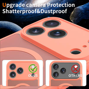 Funda Magnética <span class=keywords><strong>de</strong></span> Fábrica con Acabado Mate y Tacto <span class=keywords><strong>de</strong></span> Piel para iPhone 17 16 15 14 Pro Max 17 Air con Protector <span class=keywords><strong>de</strong></span> Lente y Cubierta para Celular - Product Image 3