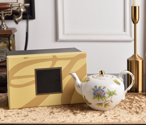 Wholesale Modern Design <b>Plant</b> Pattern Decorative Bone China 2-Piece Chocolate <b>Tray</b> Plate Kitchen Decor Fruit Bowl with Stand - Product Image 5