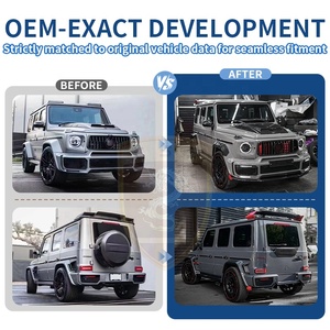 ชุดแต่ง Bra-b G900 สำหรับรถยนต์ Mercedes-Benz G-<span class=keywords><strong>Class</strong></span> W463a W464 G63 ปี 2018-2022 รุ่นปรับโฉม ประกอบด้วยสปอยเลอร์หลังคาด้านหน้า ดิฟฟิวเซอร์หลัง และชุดแต่งท่อไอเสีย - Product Image 2