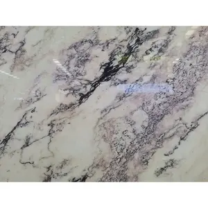 Luxury Home Decor Marble Violet Calacatta White Purple Marble Apartment Wall Floor Tiles