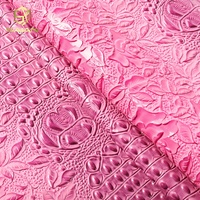Haute Brillant Multicolore En Relief Crocodile Floral Texturé Cuir PVC Cuir Synthétique Tissu pour Sacs À Main DIY Sac À Main