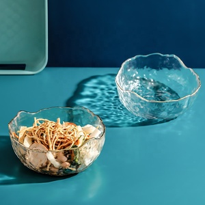 Küche unregelmäßige Gläser Salats ch üssel Set Salat glas Aufbewahrung schale 7 Zoll Kristallglas Obstschale - Product Image 6