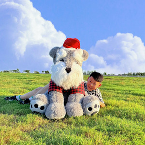 Nuevo estilo de buena calidad de alta calidad suave relleno animal perro <span class=keywords><strong>Schnauzer</strong></span> peluche perro de peluche - Product Image 4