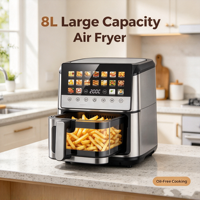 Air Fryer, Air Fryer Digital Kapasitas Besar Gaya Retro, Air Fryer Sehat Bebas Minyak untuk Rumah Tangga OEM