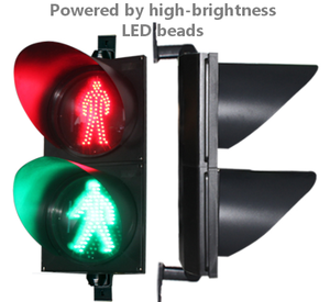Feux de signalisation routière rouges et verts pour piétons de 200 mm en gros, en plastique PC, feux de signalisation LED - Product Image 1