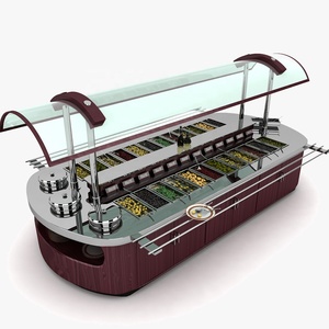 Wooden <strong>Buffet</strong> Counter Hot Self Service Table Customized <strong>Buffet</strong> Equipment - Product Image 1