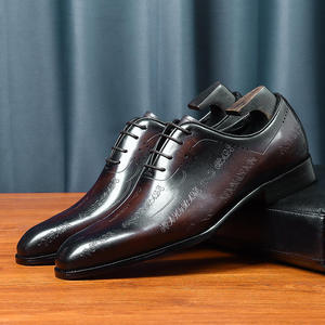 Zapatos Oxford de Cuero Vacuno de Primera Calidad para Hombre, Estilo Británico, Tallados a Mano, con Punta en Pico, Calzado Formal de Negocios - Product Image 6